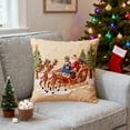 thumbnail image 5 of HomeDM Christmas Pillow Covers 18"x18" Farmhouse Xmas Decorations Christmas Tree Winter Holiday Decor Throw Cushion Case for Home Couch Single Piece, 5 of 6