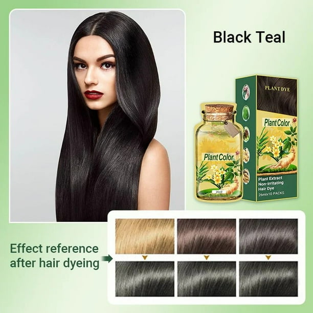 Tinte capilar no irritante a base de extractos vegetales, 260 ml, color para cabello rizado