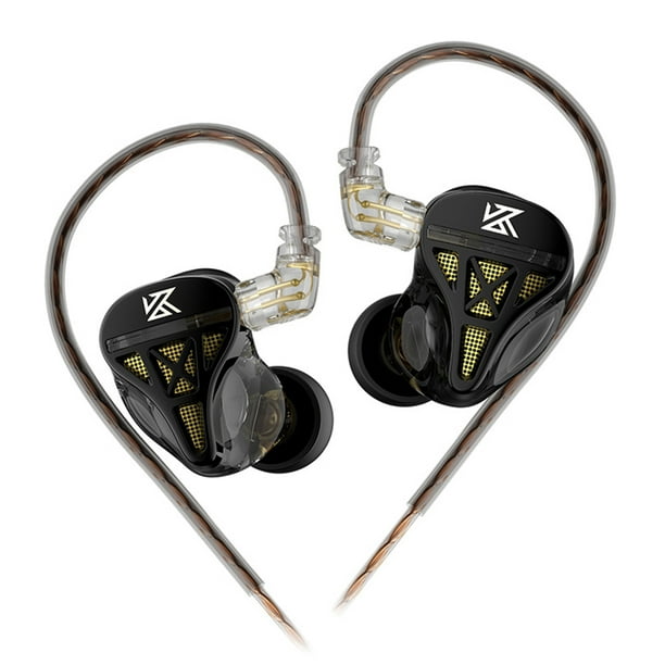 KZ-DQS Auriculares intrauditivos con cable Enchufe de 3,5 mm Auriculares HIFI profesionales Auriculares bajos Hugtrwg Para estrenar