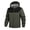 Army Green, variant on Men's autumn and winter plus velvet jacket casual loose outdoor hooded jacket