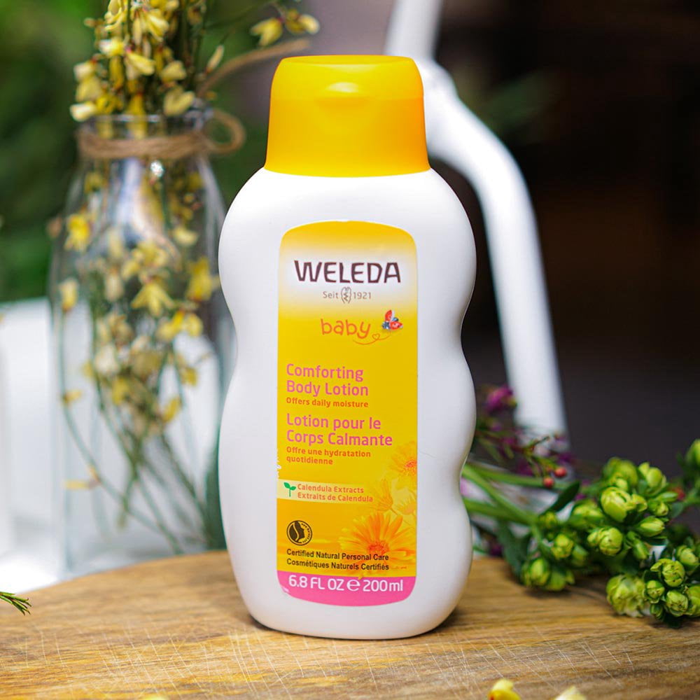 Weleda Baby Comforting Body Lotion with Calendula Extracts, 6.8 fl oz(Pack of 2 )