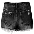thumbnail image 6 of Jean Shorts Womens BWASD Casual High Waisted Stretchy Ripped Denim Shorts Button Down with Pockets Athletic Lounge Loose Black S-XXL Beach Vacation Summer Trendy, 6 of 8