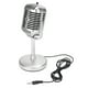thumbnail image 1 of Micrófono vintage con sonido nítido, ángulo ajustable, enchufable y con cable, micrófono de condensador retro para karaoke, estudio de escenario, 1 of 15