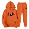 thumbnail image 2 of ibiyuan 2 Piece Sweat Suits Set for Men Long Sleeve Pullover Hoodie and Pants Long Sleeve Hoodies Sweatshirt and Sweatpants Set Tracksuits Sportwear Set,Orange, 2 of 4
