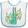 thumbnail image 3 of Inktastic Violin with Musical Notes and Swirls Boys or Girls Baby Bib, 3 of 4