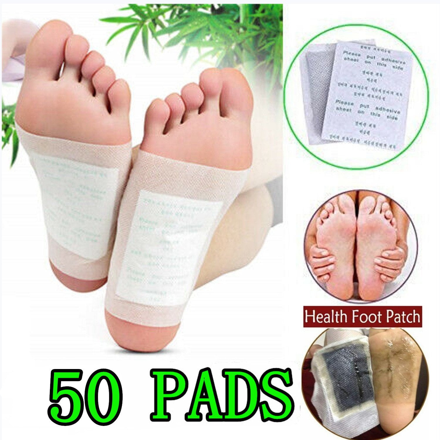 Detox Foot Pads (50pcs) Natural Cleansing Foot Pads for Foot Care