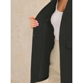 thumbnail image 5 of DARING DIVA Women's Stand Collar Single Button Dressy Suit Jacket S Black, 5 of 6