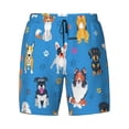 thumbnail image 4 of Lsque Mens Swim Trunks Cute Dogs Pattern - Bathing Suit Compression Liner - Beach Swim Shorts Swimwear - (S-3XL) - Stretch Quick Dry -Medium, 4 of 9