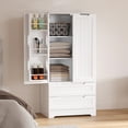 thumbnail image 2 of 47'' Kitchen Pantry Storage Cabinet with Drawers Freestanding Bathroom Storage Cabinets with Doors and Shelves, Noelse Small Food Pantry Cabinet for Dining Room Craft Room, White, 2 of 6
