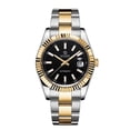 thumbnail image 1 of 【START】Men's Mechanical Watch Date Function Waterproof Watch Luminous Scale Dial Golden Watch, 1 of 11