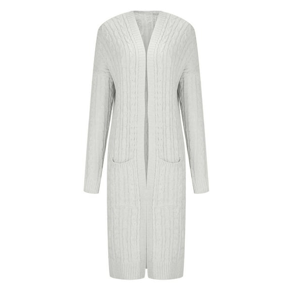 Lindreshi Cardigan Sweaters for Women Women's Fashion Casual Solid Color Knitted Sweater Cardigan Pocket Top Blouse