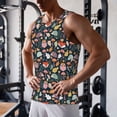 thumbnail image 5 of Picia Autumn Fox Owl Printed Men’s Performance Tank, Men's Workout Tank Top Moisture-Wicking Tank Top Muscle tee, Breathable Workout Shirt-X-Large, 5 of 7