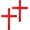 C*2, variant on Cross for Car, Car Stickers, Cross Stickers, for Trunk, Tailgate, Side Fender, Cross Emblem for Car(D,4)