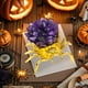 thumbnail image 1 of Decoraciones de Halloween, adornos de Halloween, regalos de Halloween, cristal natural, amatista, grava, cristal blanco, decoración de escritorio, regalo de Halloween, araña de cristal único de plásti, 1 of 6