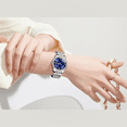 thumbnail image 6 of TAXAU Watches For Women With Diamond Small Blue Face Womens Watches Sliver Stainless Steel Strap Ladies Watches Waterproof Quartz Womens Wrist Watches Luxury Fancy Watches Women, 6 of 13