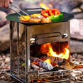 thumbnail image 5 of White Estufa de leña Estufa de alcohol inoxidable Camping al aire libre Senderismo Mochilero, 5 of 5