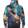 thumbnail image 7 of Fotbe Men's Hoodie with Colorful Planet Universe Pattern - Kangaroo Pocket Pullover Hooded Sweatshirt, Perfect for Daily Wear, Travel, and Home-Medium, 7 of 7