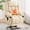 Beige/Dual Motor/Cup Holder, variant on INGALIK Dual Motor Power Lift Recliner Chair, Infinite Position Lay Flat Recliners for Adult & Elderly with Heat & Massage, Cup Holder, Type-C Charge for Living Room, Leather (Brown)