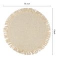 thumbnail image 3 of Unique Bargains Rustic Tassel Place Mats Set of 6 for Dining Table Decor Beige 15x15in, 3 of 6