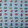 thumbnail image 3 of Cotton Tablecloth Automobile Print Cars and Trucks Blue, 3 of 3