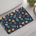 thumbnail image 2 of Pioneer Flower Floral Print Pattern Bathroom Rugs Mat, Non Slip Microfiber Bathroom Rug with Rubber Backing, Soft Mats for Bathroom Floor Tub Shower, 17"x27", 2 of 5