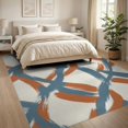 thumbnail image 3 of ODIKA 8'x10' Washable Area Rug Non-Shedding, Easy Care, Freeform Geometric Abstract Painterly Brushwork Contemporary for King Size Bedroom Under Bed, Master Suite, 3 of 7