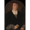 thumbnail image 3 of Barthel Bruyn the Elder 11x14 Black Modern Framed Museum Art Print Titled - Portrait of a Man (1533), 3 of 5