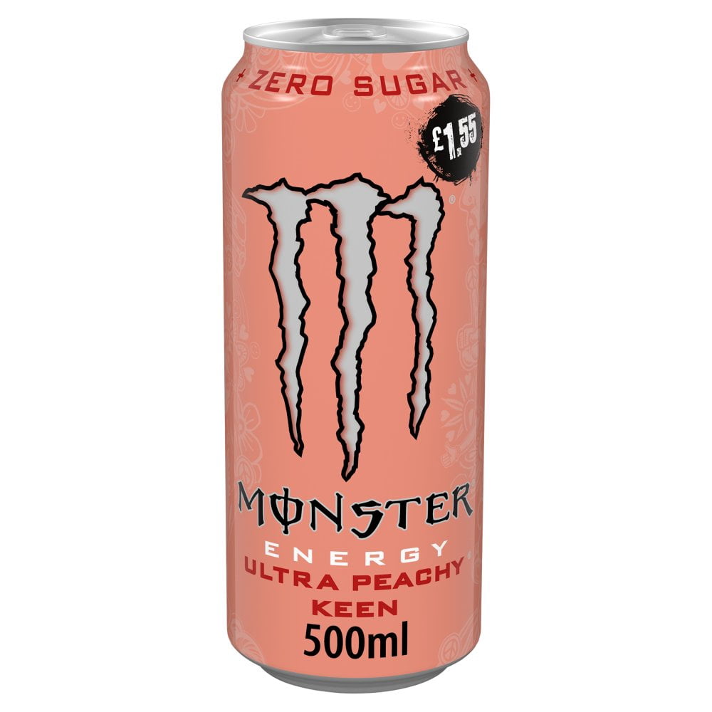Monster Energy Drink Ultra Peachy Keen Zero Sugar 500ml (pack of 12)