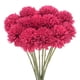 thumbnail image 1 of Uxcell 12 Paquete de Flores de Bola de Crisantemo Artificial de 11 pulgadas Ramo de Seda de Crisantemo Falso para el Hogar Rojo Rosa, 1 of 6