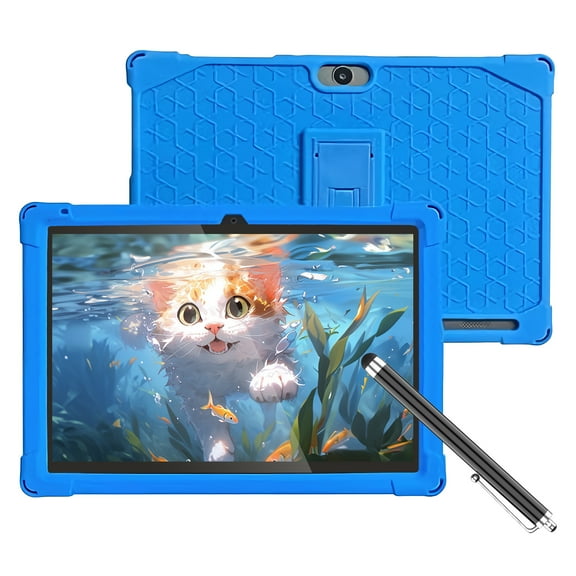 YYSWIE 10.1" Kids Tablet, 6GB RAM 32GB ROM, Android 14,Parental Controls, Stylus, Google Certified,Kidoz Pre-Installed, Shockproof Case, Gift for kids