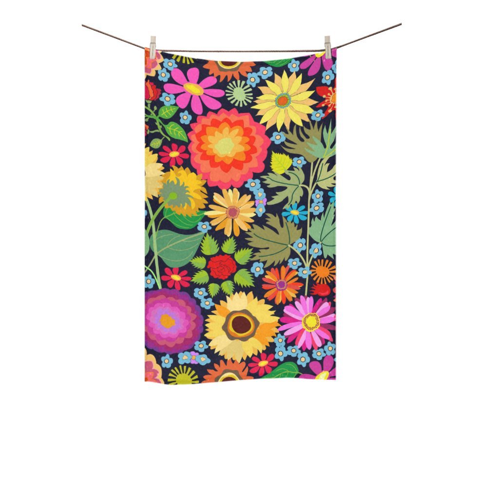 MKHERT Spring Flowers Bath Towel Hand Towel Shower Towel Washcloth 16x28 inch