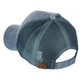 thumbnail image 4 of C.C Unisex Tie Dye Pattern Front Panel Adjustable Mesh Trucker Baseball Cap, Denim, 4 of 4