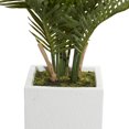 thumbnail image 3 of 33" Square Fern Artificial Plant with White Fiberglass Pot, by DecMode, 3 of 8