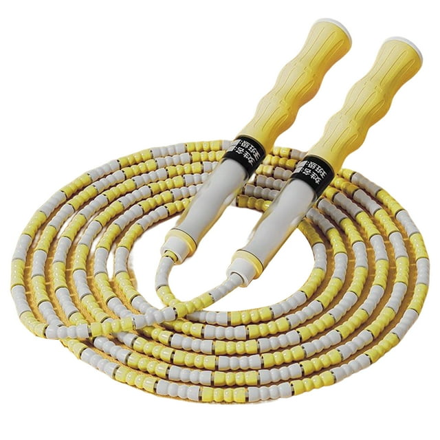 Adjustable Steel Jump Rope Beaded Heavy Skipping Rope for Kids Women Men Fitness