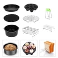 thumbnail image 4 of Juego de 8 accesorios para freidoras de aire Perfecl acero inoxidable, 4 of 8
