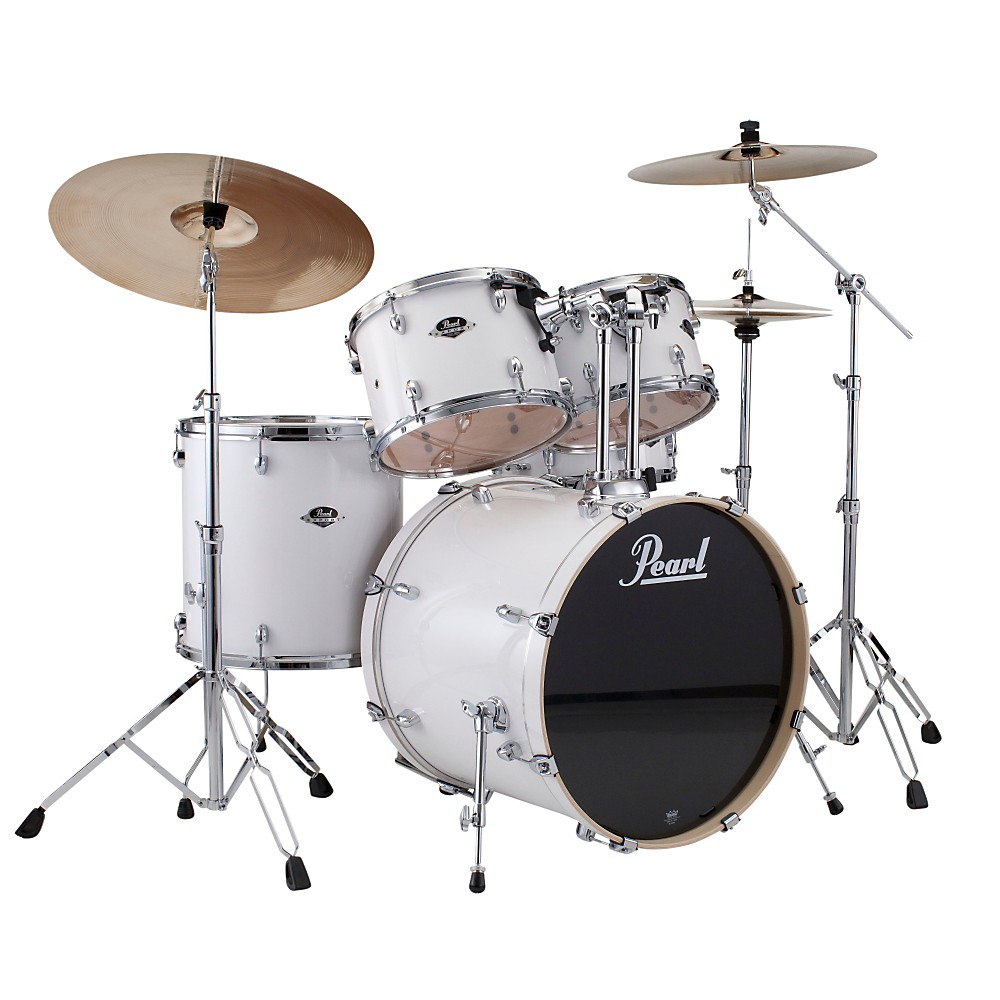 Pearl Export Standard 5-Piece Drum Set with Hardware Pure White