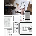 thumbnail image 3 of Portable Thermal Printer, Small Wireless Inkless Printer for Phone Laptop, Support 8.5" X 11" US Letter & A4 Thermal Paper, Bluetooth Mobile, 3 of 8