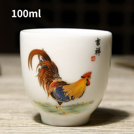 

Porcelain Tea Cups Espresso Coffee Mug Chinese Style Retro Kung Fu Teacup Set Ceramic Personal Cup for Water Wine Drinkware