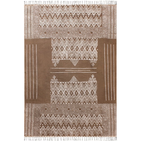 Casavani Traditional Dining Room Area Kilim,Brown 2x3 feet