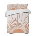 thumbnail image 2 of Orange Sunshine Twin Size Down Alternative Comforter, Lightweight Comforter Quilt Bedding Set with Pillow Shams Lines Retro Abstract Middle Century All Seasons Bed Comforter Duvet Insert 68"x86", 2 of 7