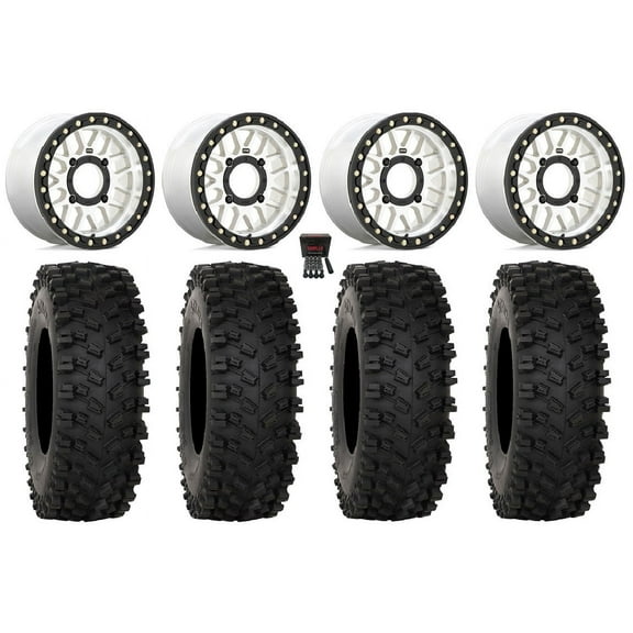 KMC Grenade Bdlk 15" Wheels Mh +10mm 32" ATX470 Tires Kawasaki Teryx Mule