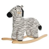 Zebra Rocking Horse for Toddlers with Sound - 2-4 Years - Black Ride On Toy