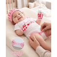 thumbnail image 6 of KIMI BEAR Newborn Baby Girl Layette Set Shower Gift Sets 4 Packs Romper Pants Sets Long Sleeves Short Sleeves Bodysuit with Hat Gloves 16pcs Clothing Pink NB, 6 of 7