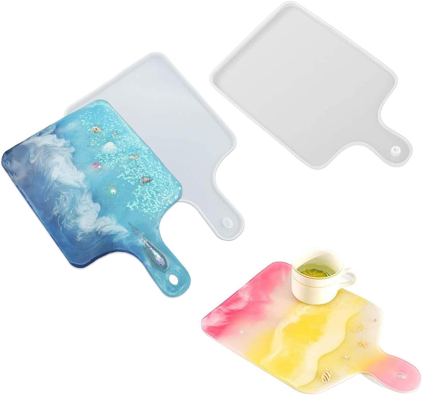 Mark Rectangle Silicone Resin Molds 2 Pieces