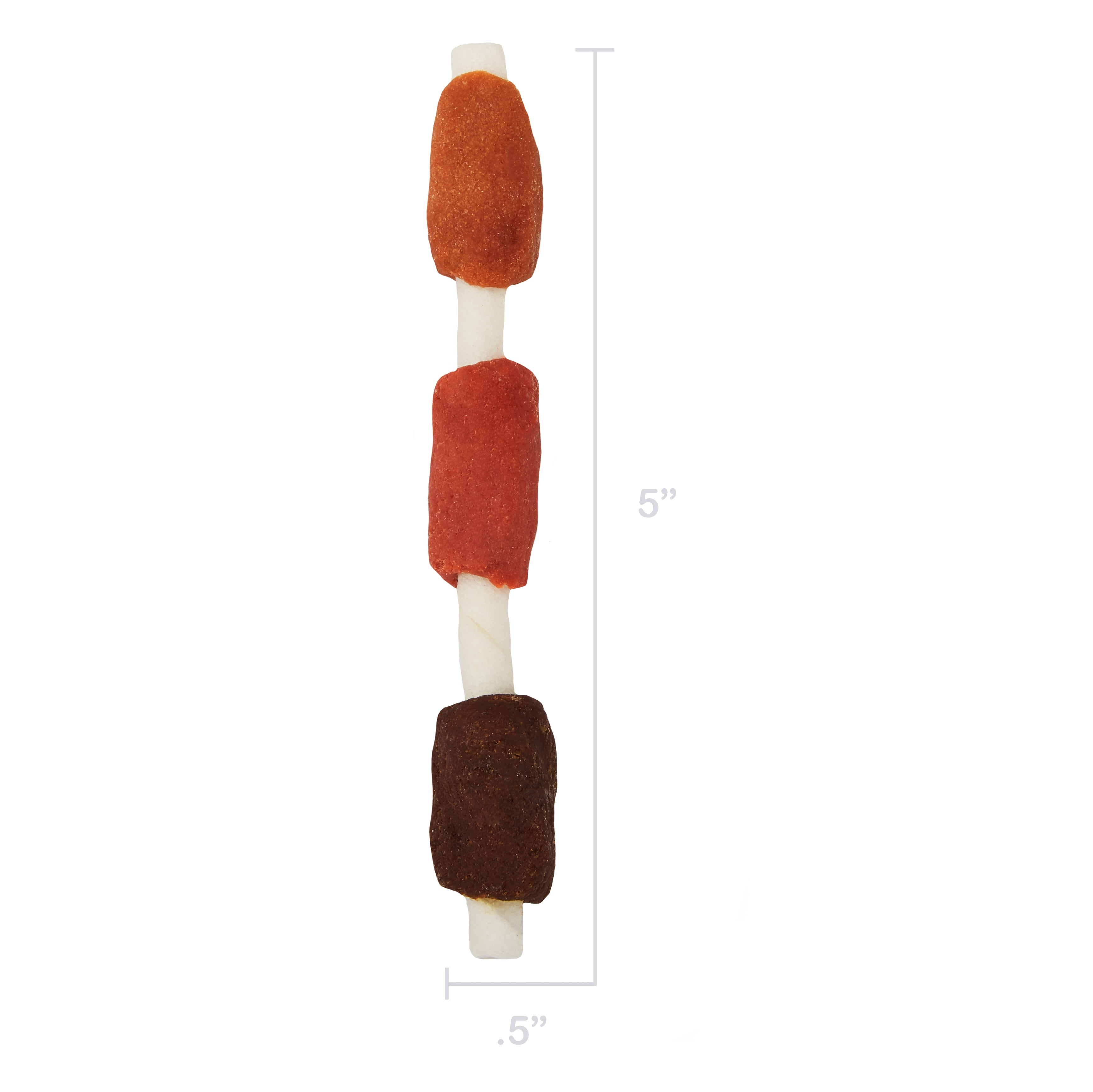 Ol' Roy Rawhide Tri-Flavored Kabob Dog Chews, 5", 24 oz