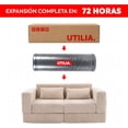 thumbnail image 3 of UTILIA Sofá Cama Plegable para Sala y Dormitorio, Sillón Cama de Piso Convertible con Tela de Pana Suave, Base Antideslizante, Estructura Externa de Acero Inoxidable y Espuma de Densidad, Beige, 3 of 9
