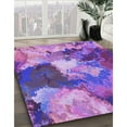 thumbnail image 3 of Ahgly Company Machine Washable Indoor Rectangle Transitional Heliotrope Purple Area Rugs, 4' x 6', 3 of 7