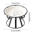 thumbnail image 3 of Ceramic Raised Pet Bowl with Non Slip Stand, Food and Water Bowl for Cats and Small to Medium Dogs, White, 6.26 Inch, 3 of 6