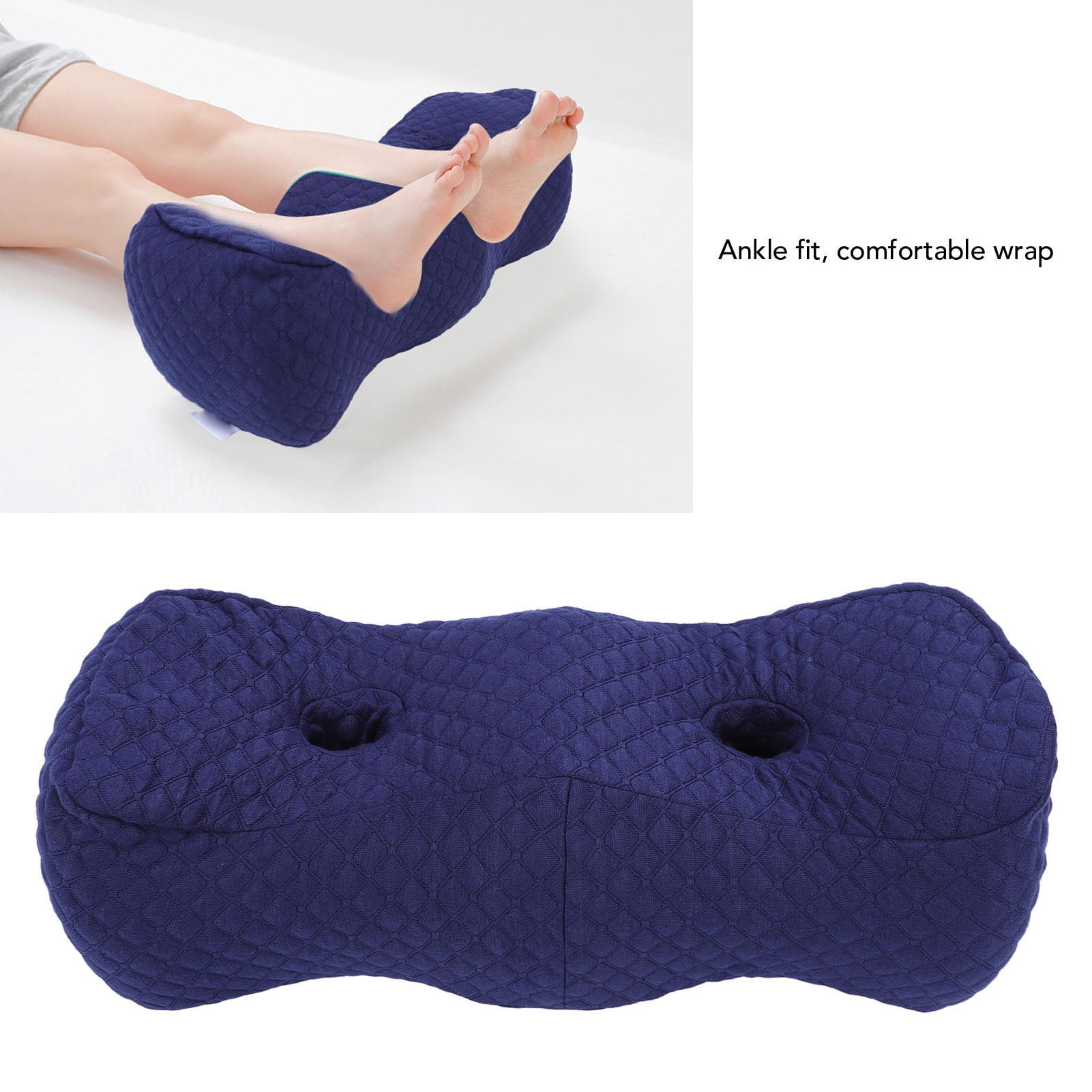 YAHHU Ergonomic Memory Foam Leg Elevation Wedge Pillow for Side Sleepers - Dual Height Knee Support Cushion for Home Study and Beauty Salon Sleeping Comfort (20.08 inches / 51 cm, Navy Blue)