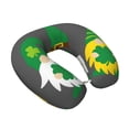 thumbnail image 2 of KLL Spring St Patrick’S Day Irish Gnomes Pattern Memory Foam Cervical Neck Pillow Versatile U-Shaped Pillows for Home/Office/Camping/Travelling/Soft Washable Cover, 2 of 8
